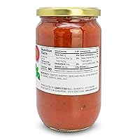 Vista 2 de CAMPO D'ORO - Salsa italiana de espagueti de tomate con albahaca, 24 onzas, salsa de pasta y pizza, 100% fabricada en Sicilia, Italia