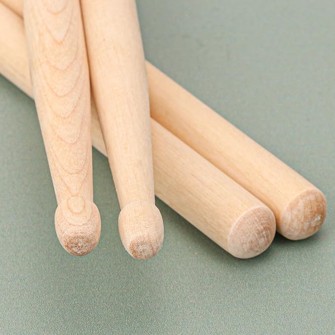 18 pares de baquetas de madera 5B para batería miniatura 3