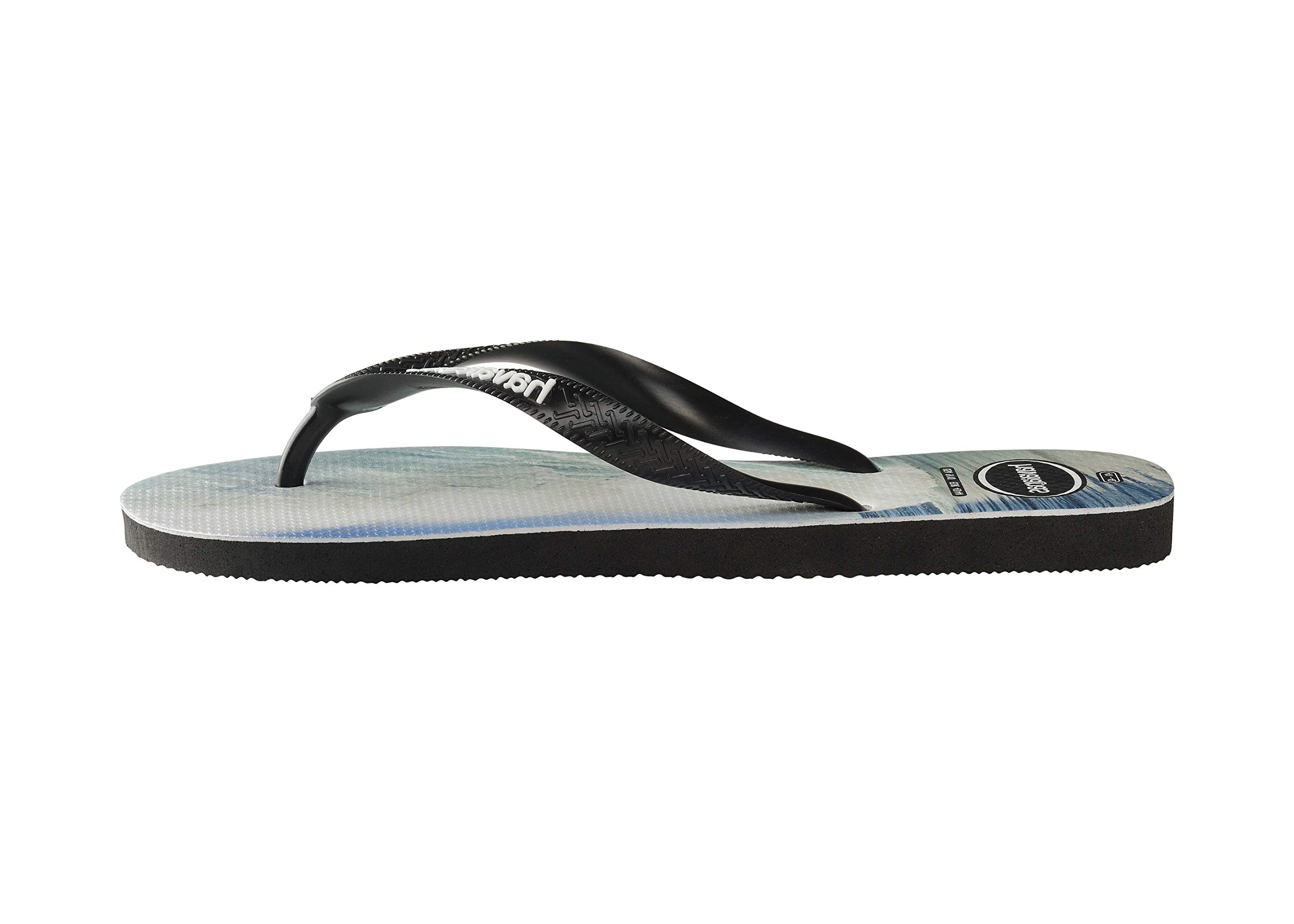mens Top Photo Print Flip-Flops