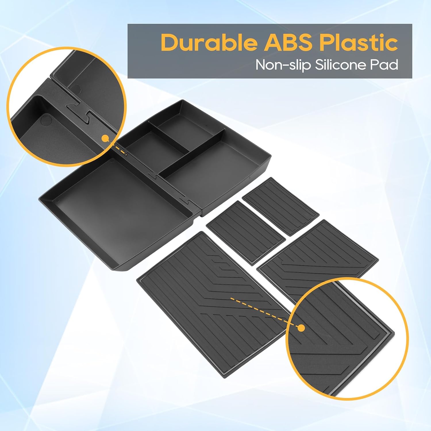 LFOTPP for GMC Acadia Center Console Organizer for 2024-2026 GMC Acadia (Elevation/AT4/Denali) Middle Armrest Storage Tray Insert,OEM Fit, Non-Slip Waterproof 2024 2025 2026 GMC Acadia Accessories