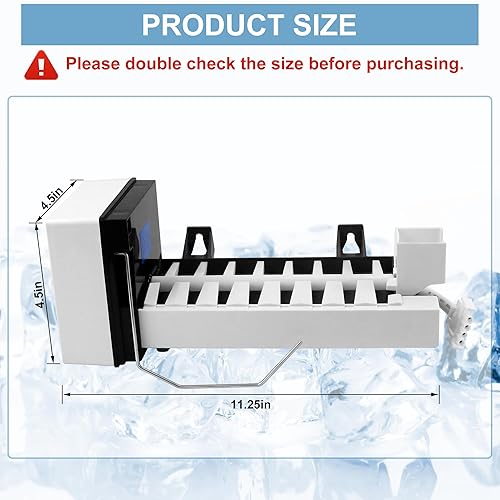 Miniatura 7 de 241798231 241798224 Conjunto de máquina de hielo con nano revestimiento, perfecto para refrigeradores Frigidaire Kenmore Elect-rolux, reemplaza