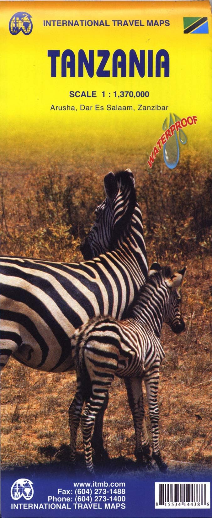 Tanzania Travel Reference Map 1:1,300,000