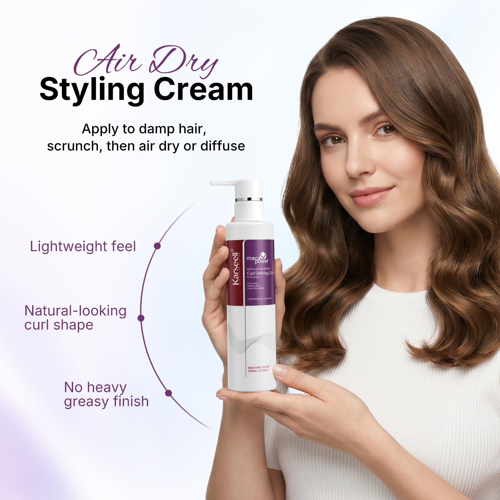 Amazon.com: Karseell Curl Defining Cream 6.78 floz | Soft Hold