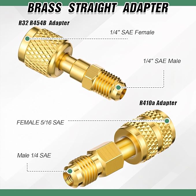 Kit de Adaptadores Mudder 35 Piezas para Refrigerante R32 R410a R134a miniatura 3