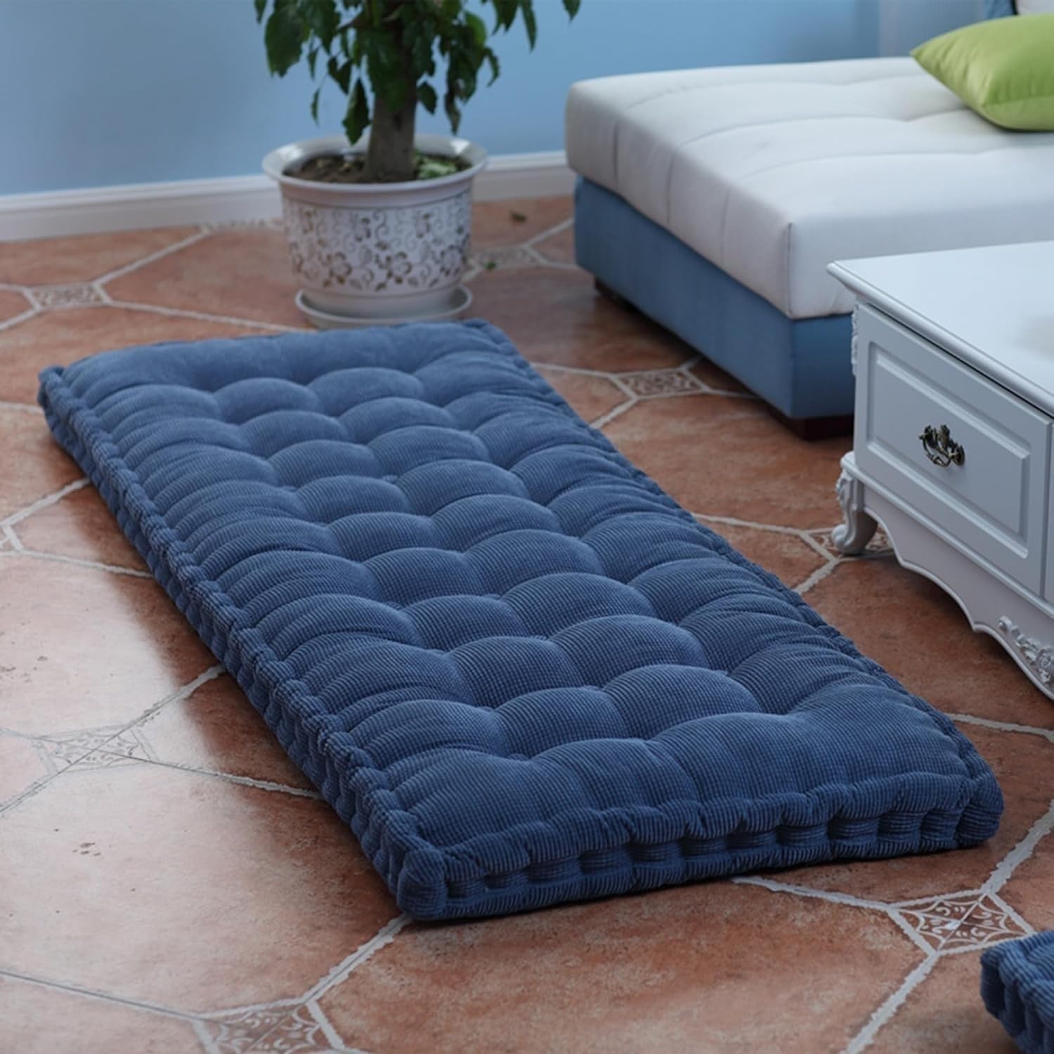 Poduszka na ławkę do użytku na zewnątrz i wewnątrz, 180 x 60 cm, duża poduszka podłogowa do ogrodu, na patio, sofę i do siedzenia w domu, dostępna w rozmiarach od 40 x 40 do 150 x 50 cm