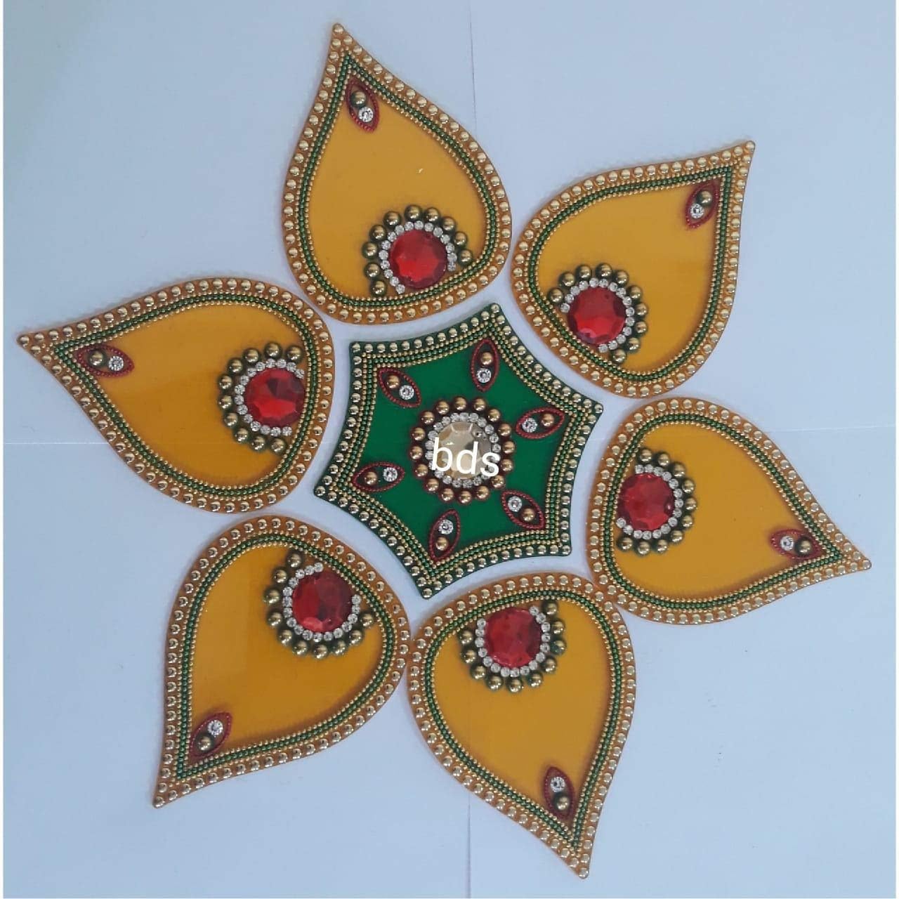 Madhulica Candles Designer Handcrafted Decorative Diwali Rearrangable Rangoli for Floor Decoration