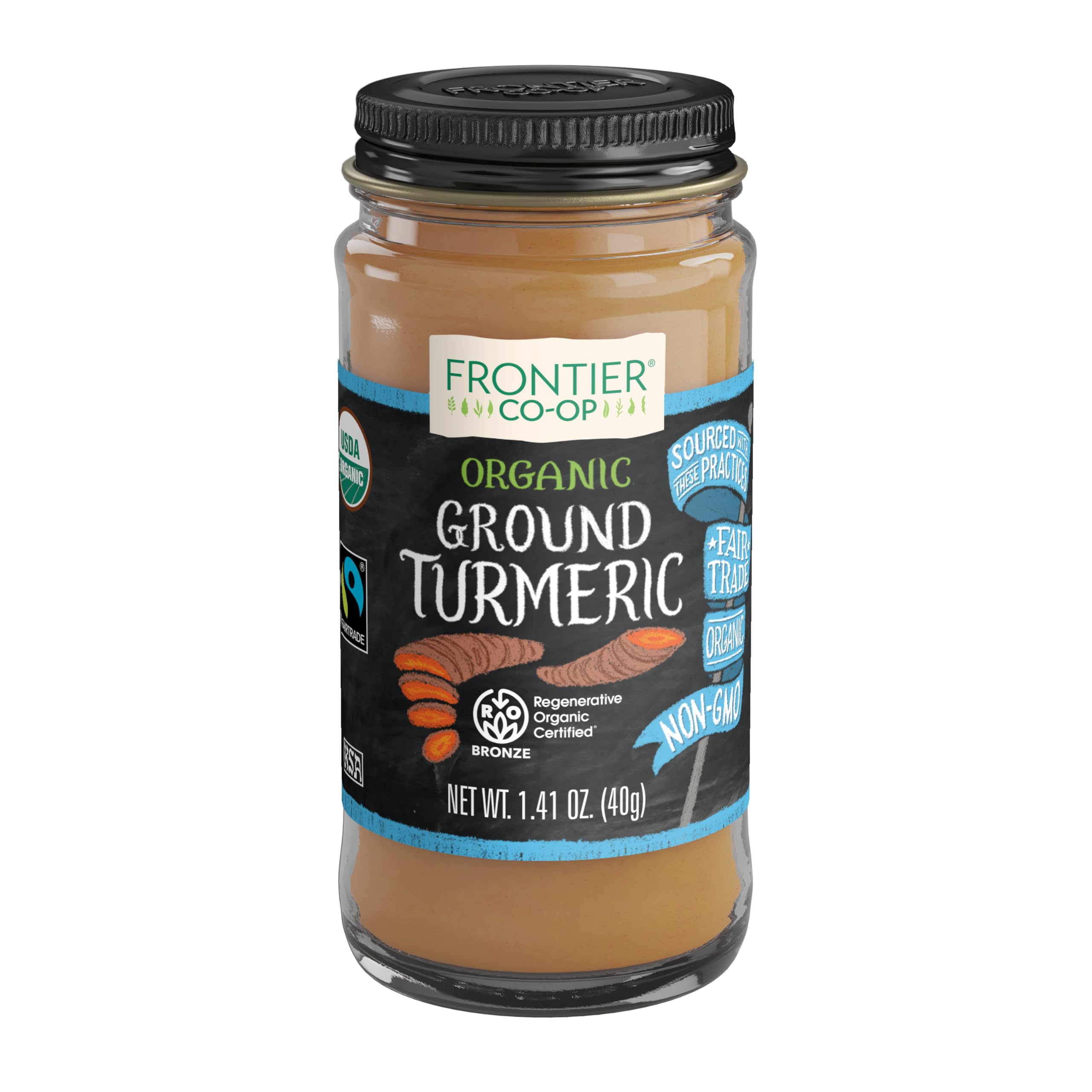 Ground Turmeric Root, 1.41 Ounce Jar, Regenerative Organic Certified