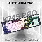 Redragon K745 PRO Wireless Gasket RGB Gaming Keyboard, 108 Keys Mechanical Keyboard w/Extra 4 Hotkeys, Hot-Swap Socket, 5-Layer Noise Dampening, See-Through Round PBT Keycaps, Mint Mambo Switch