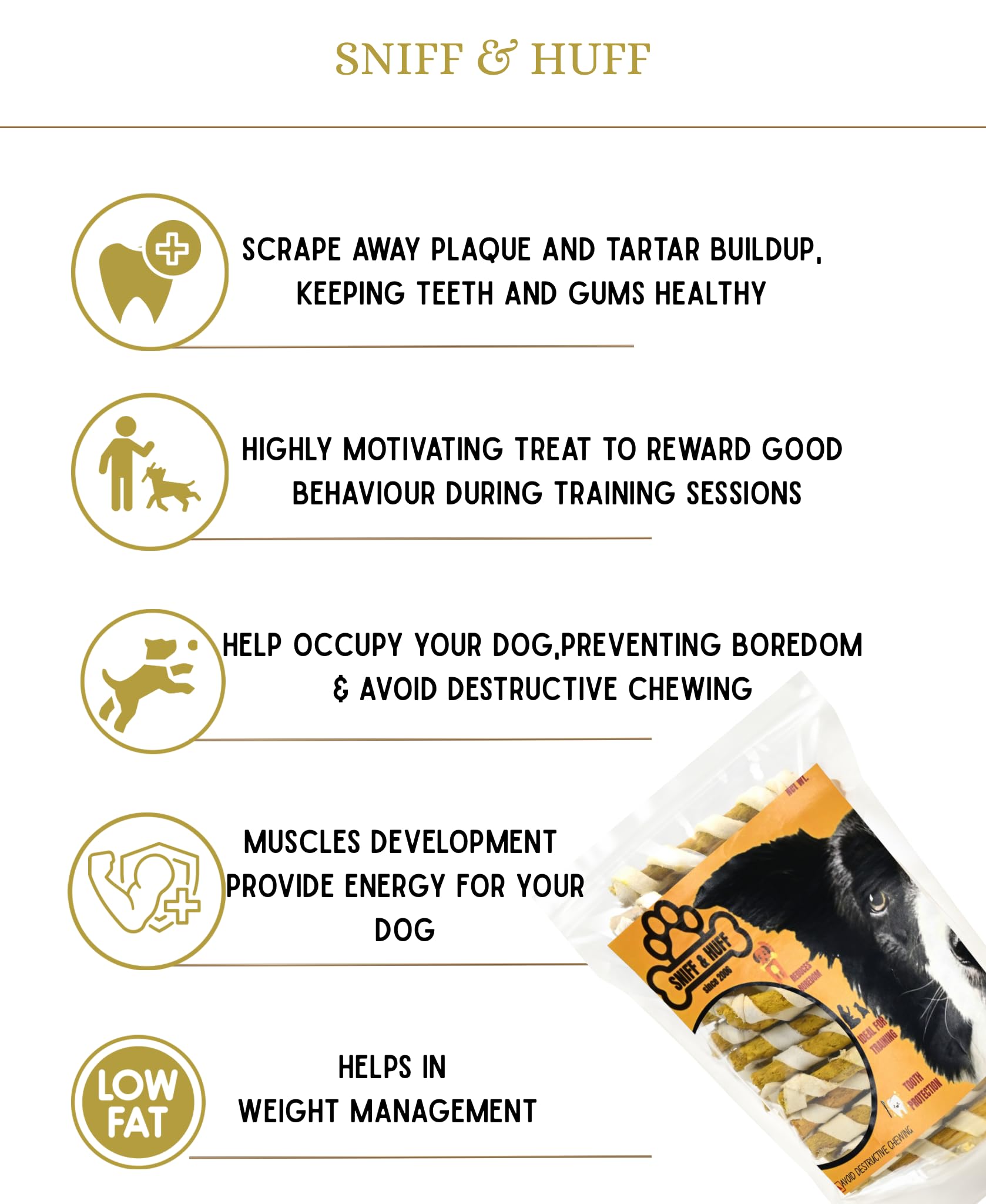 750g Grams Chew Sticks for Dogs Small - Adult Dog Chew Stick Munchy Stick Real Mutton Flavors Dogs Snacks, Dog Treats for Puppy, Protein - Training Chew (750g Grams) 2