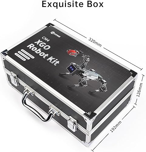 Miniatura 7 de ELECFREAKS CM4 XGO Robotic Dog V2 Kit para Raspberry Pi con un brazo, 15 conjuntos móviles Python Programación AI Bionic Robot Kit, STEM Proyecto