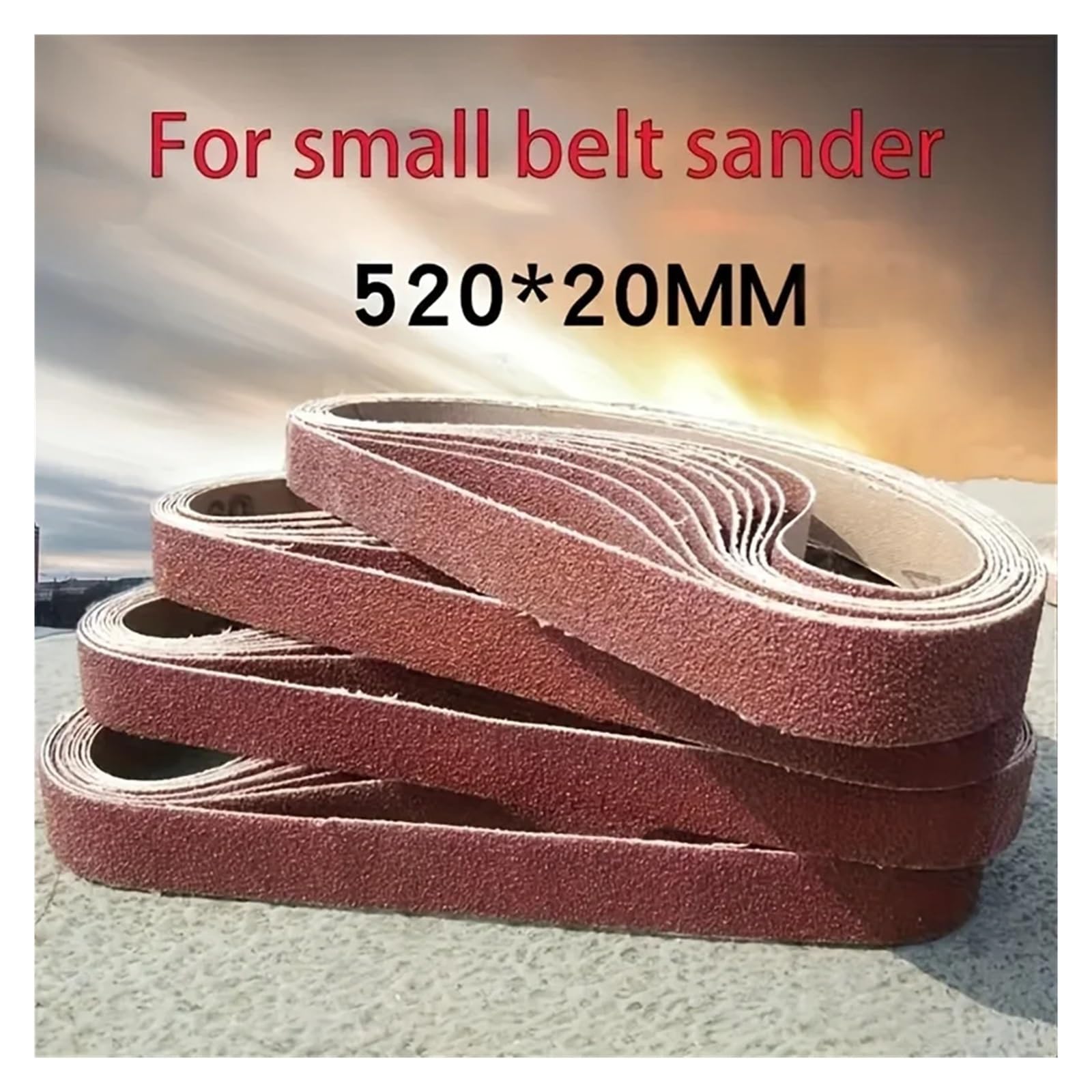 Rotolo di carta vetrata, Confezione da 10 pezzi 520x20mm Grana 60/100/240/320/800 legno metallo(10Pcs 320Grits)