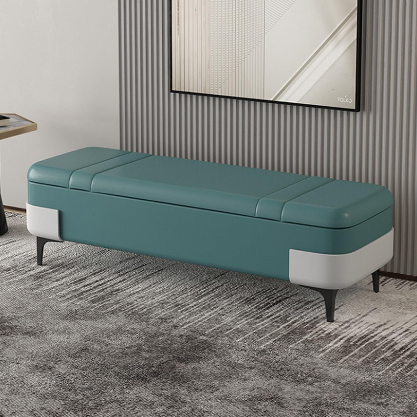 Tabouret de bout de lit en tissu pour organiser la chambre à coucher et le salon