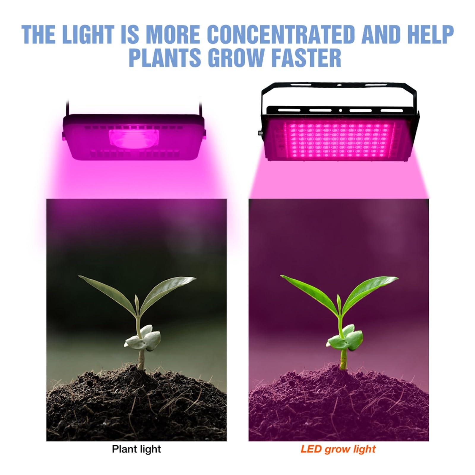 Lámpara de Cultivo, 200W Led Grow Light Phyto Lamp Bombilla de Espectro Completo Lámpara hidropónica Invernadero Semilla de Flores Tienda de Cultivo(25W with Plug)