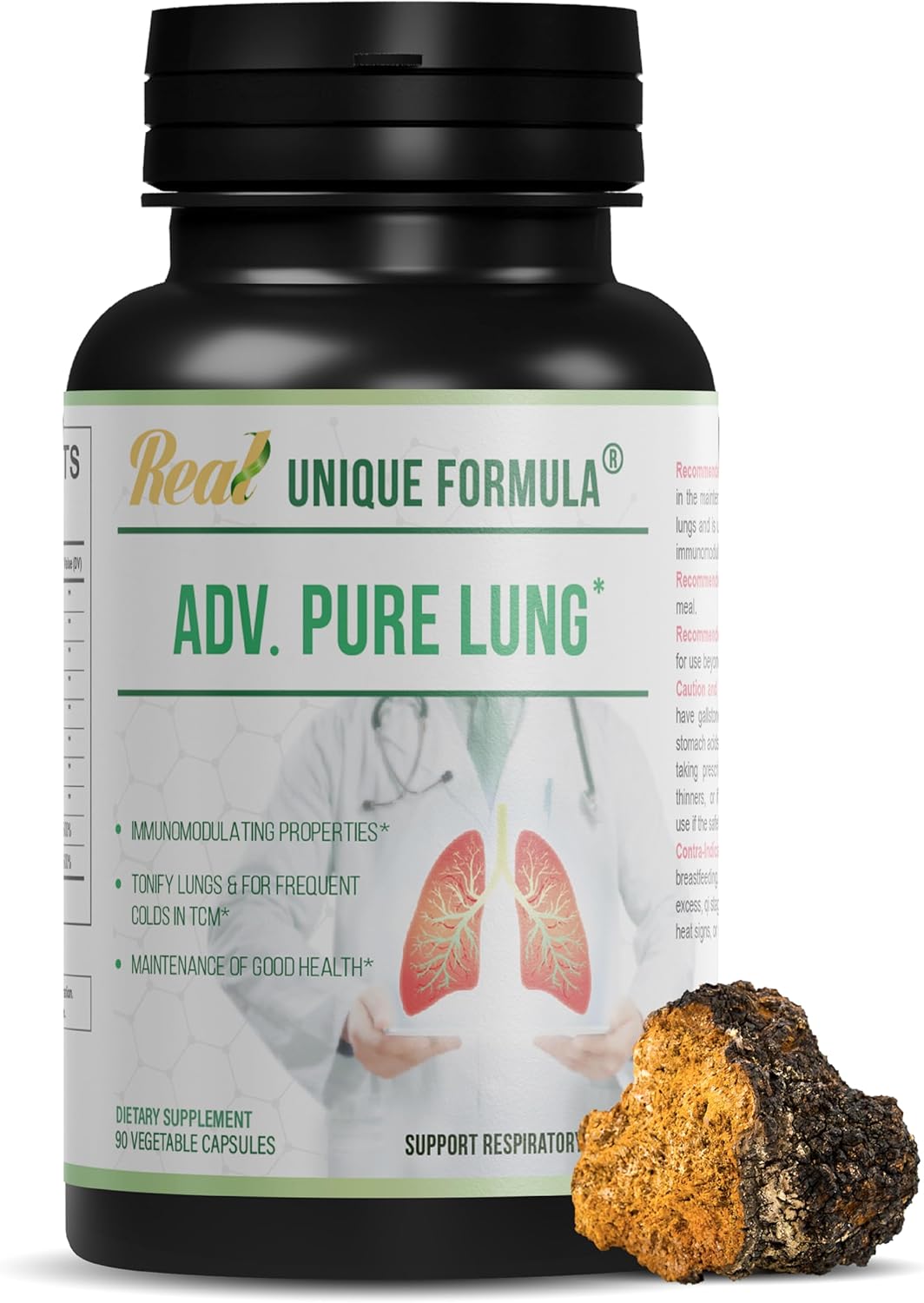 New Adv. Pure Lung Supplement with Chaga Mushroom, Turmeric