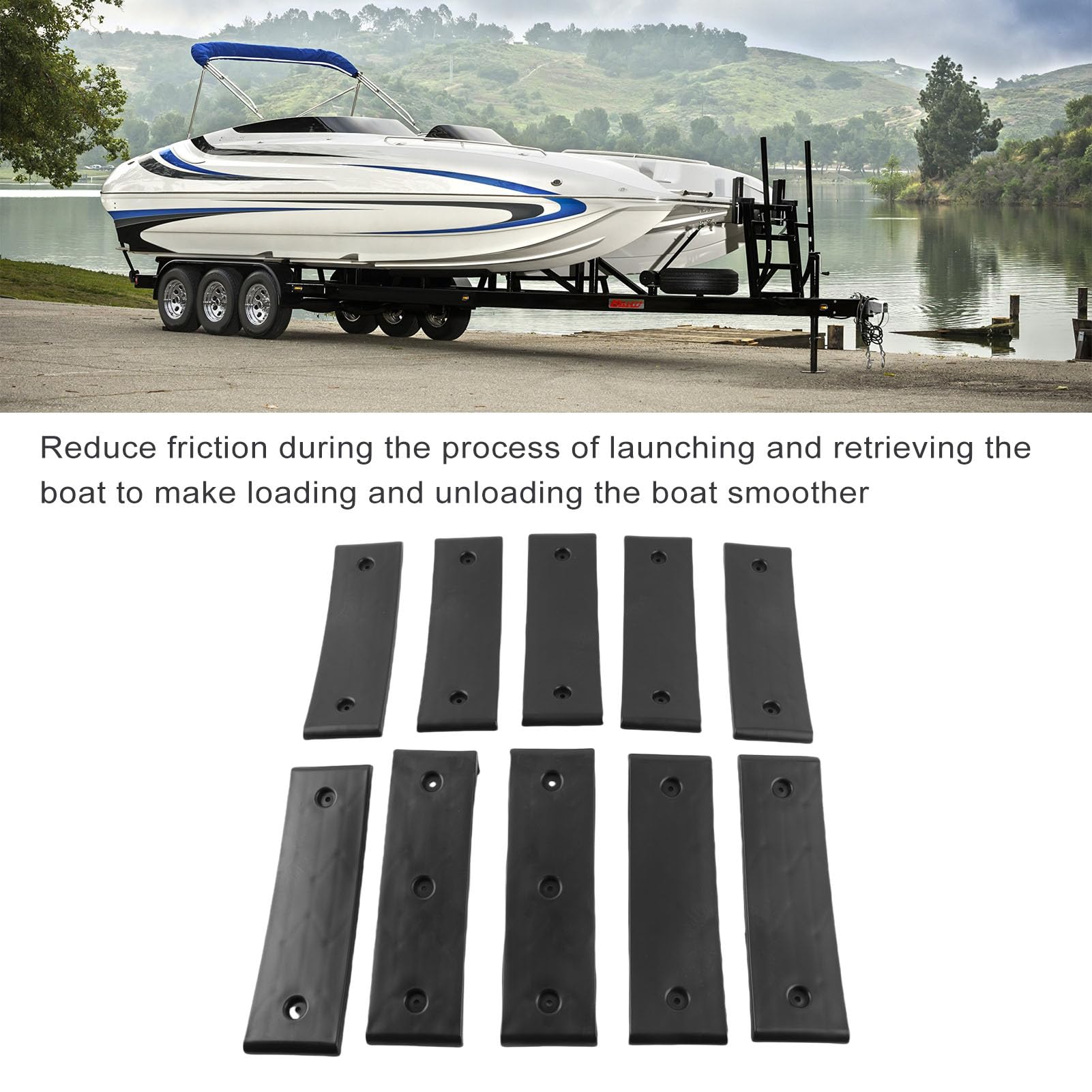 Tonysa Boat Trailer Bunk Slides, 3 X 10 Inches, Durable Design