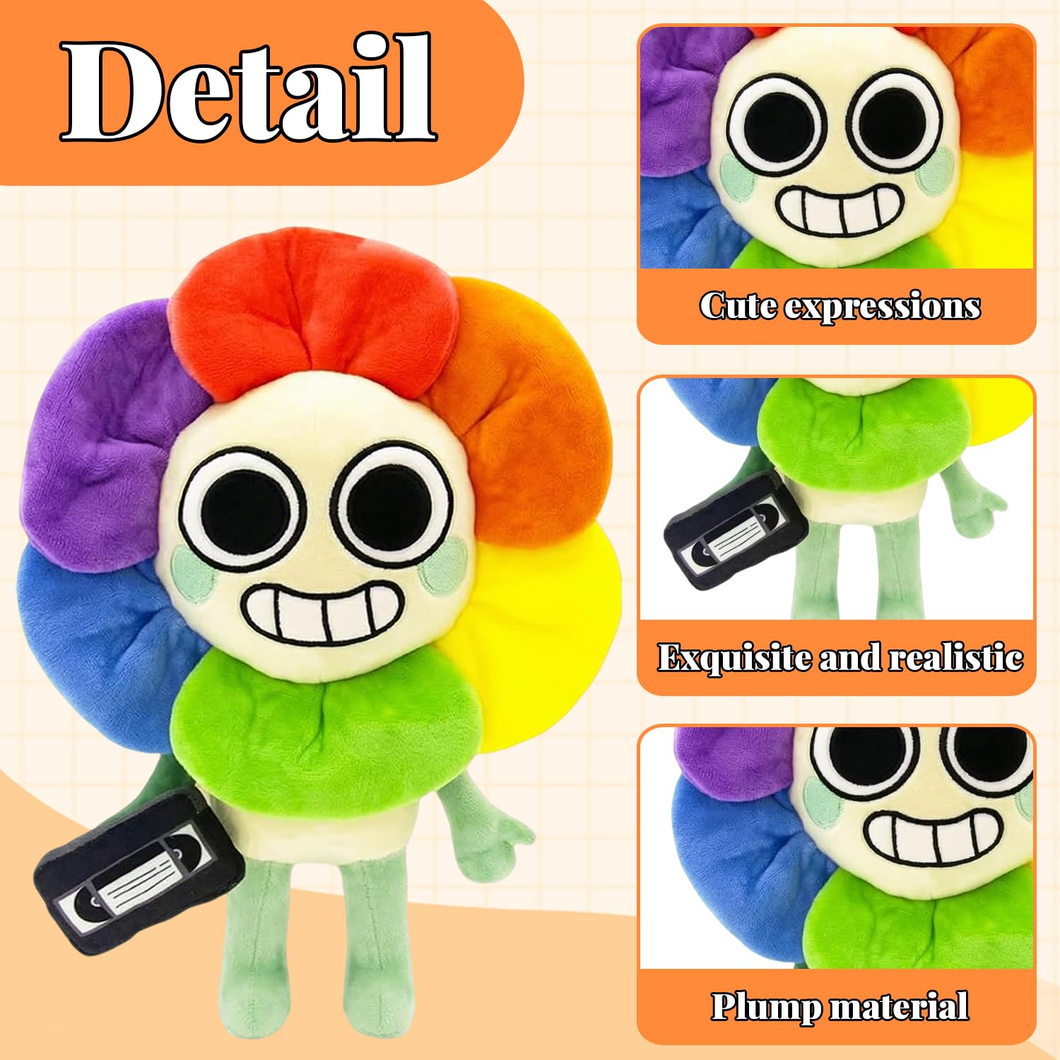BAISHUWU Dandy Peluche de Juegos, 33 cm Dandy Plush Toys, Animal de Peluche Dandy's World, Dandy’s World Animal Plush Doll, Bonito Peluche Dandy's World, para Niños y Fans, Cumpleaños — view 3