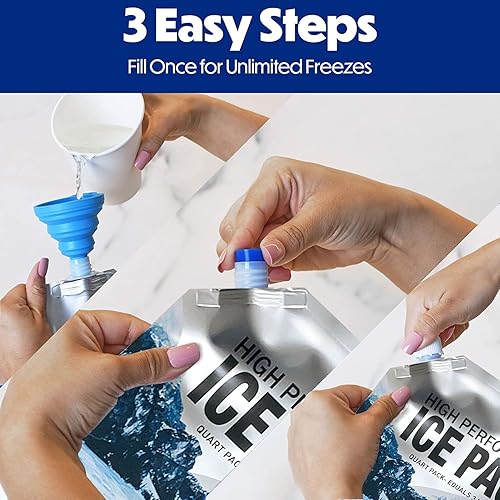 Miniatura 3 de Bolsas de hielo reutilizables para enfriadores, paquetes de congelación de gel de larga duración para bolsas más frías, lonchera, bolsa enfriadora,