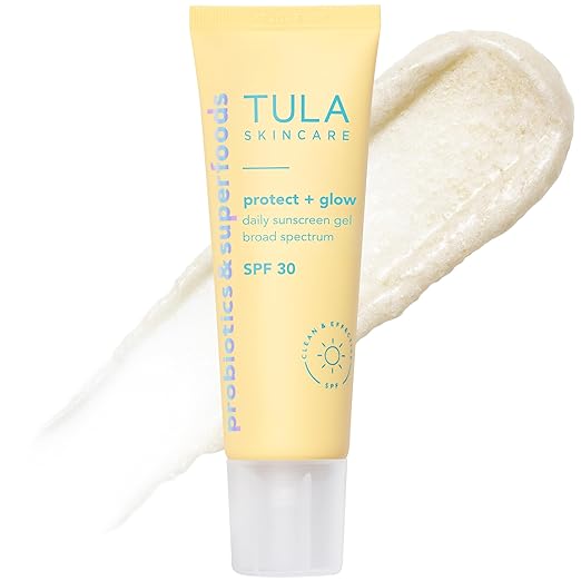 TULA Skin Care Protect + Glow Daily Sunscreen Stick Gel Broad Spectrum SPF 30 - Skincare-First, Non-Greasy, Non-Comedogenic & Reef-Safe with Pollution & Blue Light Protection.
