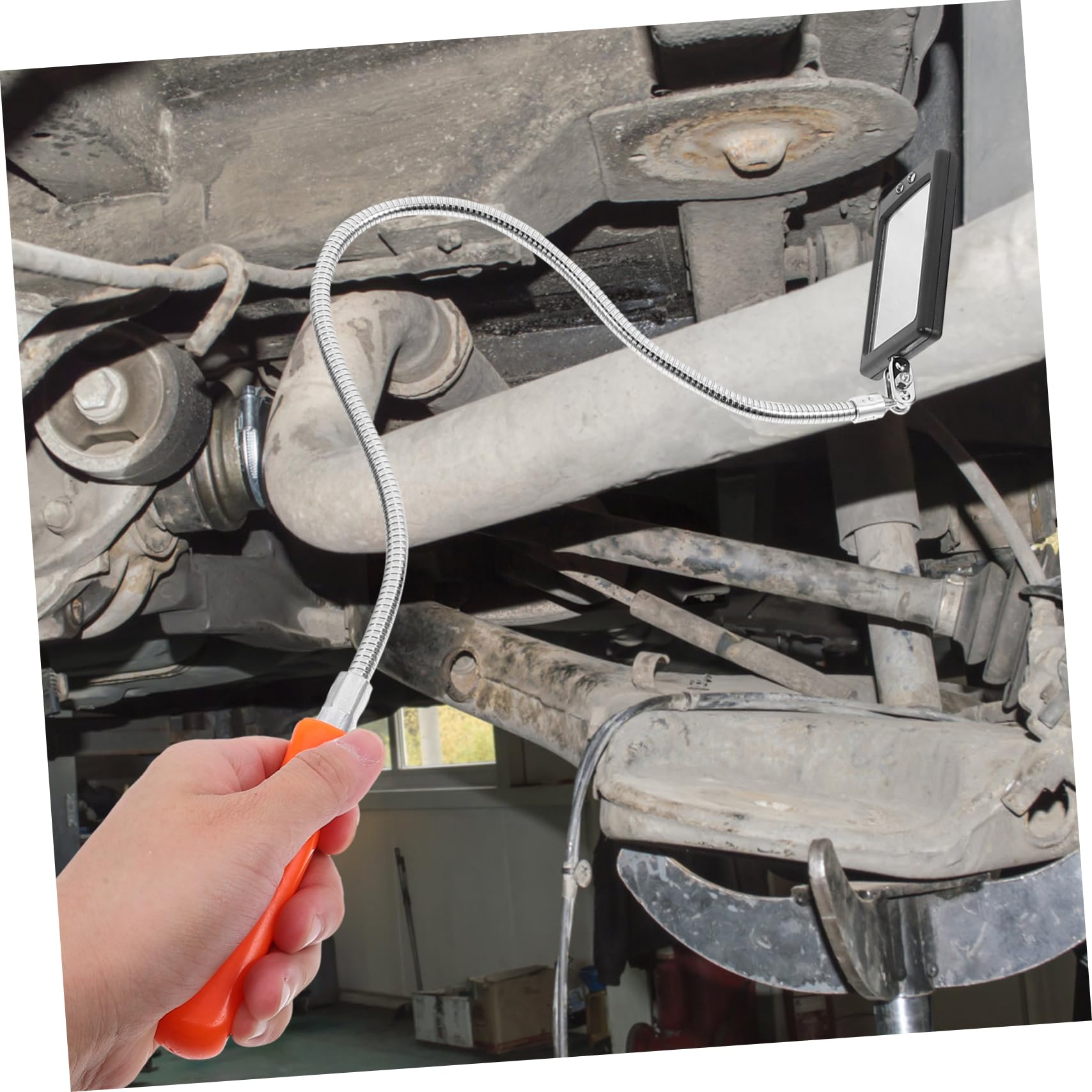 VILLFUL LED Inspection Mirror Under Car Bendable Inspection Mirror Inspection Mirror for Vehicle Inspection Mirror for Extra Viewing Inspection Mirror for Mechanic Safety Mirror