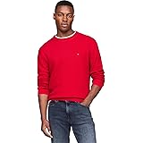 Tommy Hilfiger mens Waffle Knit Crewneck Sweater Lightweight Pullover, Also Available in Big & Tall