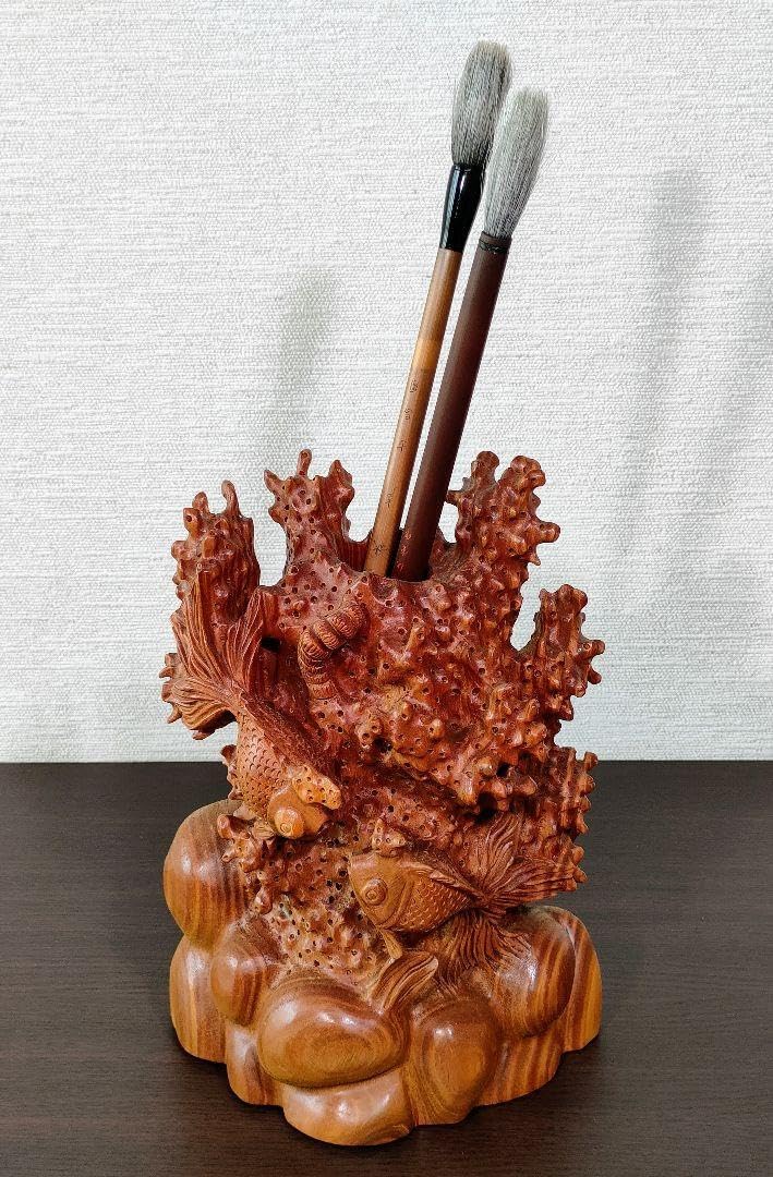 銅器 梅花の切り株 走馬観花 筆箱 書道具 文房具 工芸品 美術品 置物