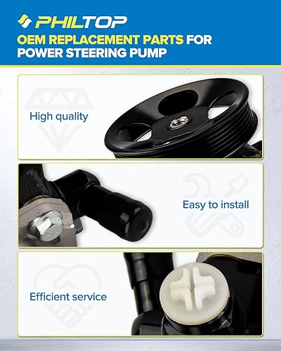 Miniatura 502 de PHILTOP Bomba de dirección asistida 20-806 OE apta para Aveo5 2007 2008, Aveo 2008, bomba de asistencia asistida 96801443, bombas de dirección