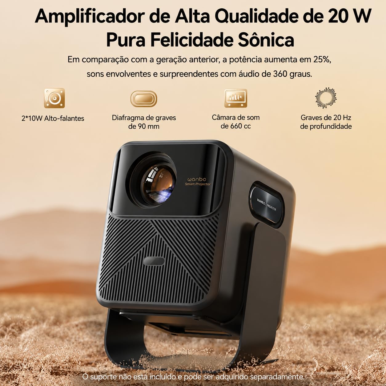 Projetor Wanbo Mozart 1 Pro Novo sistema operacional Google TV