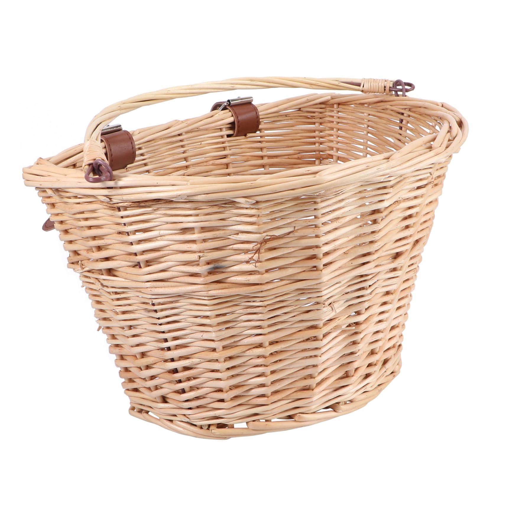 Toyvian Cesta de Bicicleta Cesta de Picnic de Mimbre Cesta Cesta Delantera Tejido canastas de Mimbre Cesta de Mimbre con asa Canasta de ratán Cesta de De Madera Marrón