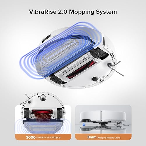 Miniatura 5 de roborock Robot aspirador y trapeador Q10 S5+, succión de 10,000 Pa, mejorado desde Q8 max+, 70 días de autovaciado, evita obstáculos, trapeador
