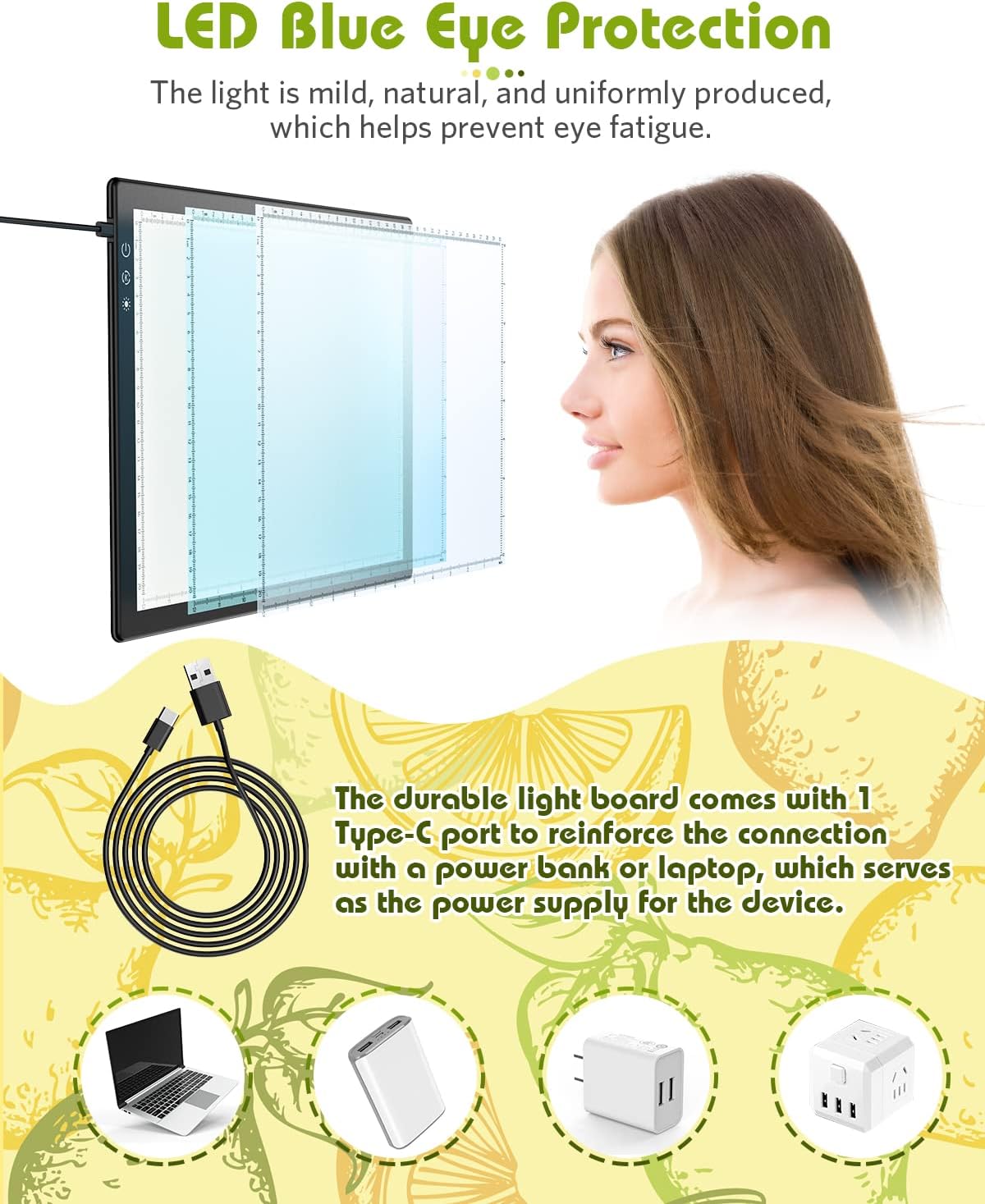 Light box with various power sources