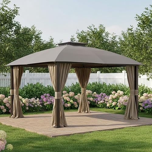 Miniatura 2 de Garden Winds Cubierta superior reforzada RipLock 350 de repuesto compatible con modelos de cenador Broyhill Eagle Brooke Ashford de 10 x 12 pies