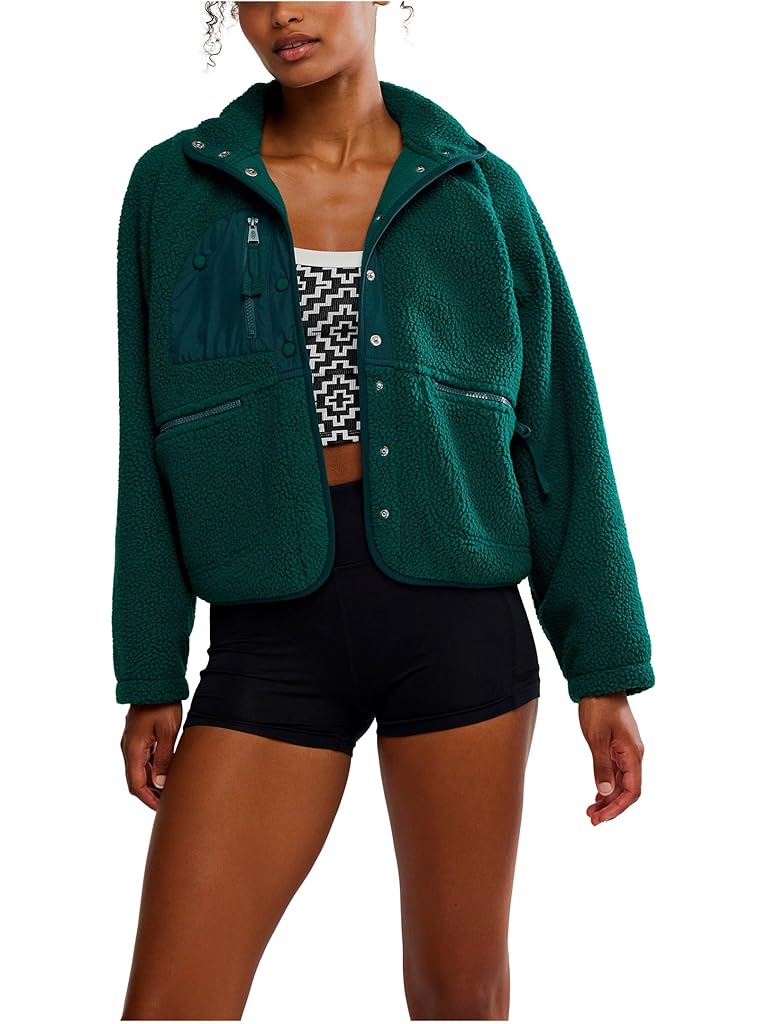 Green Free People Hit The Slopes Jacket