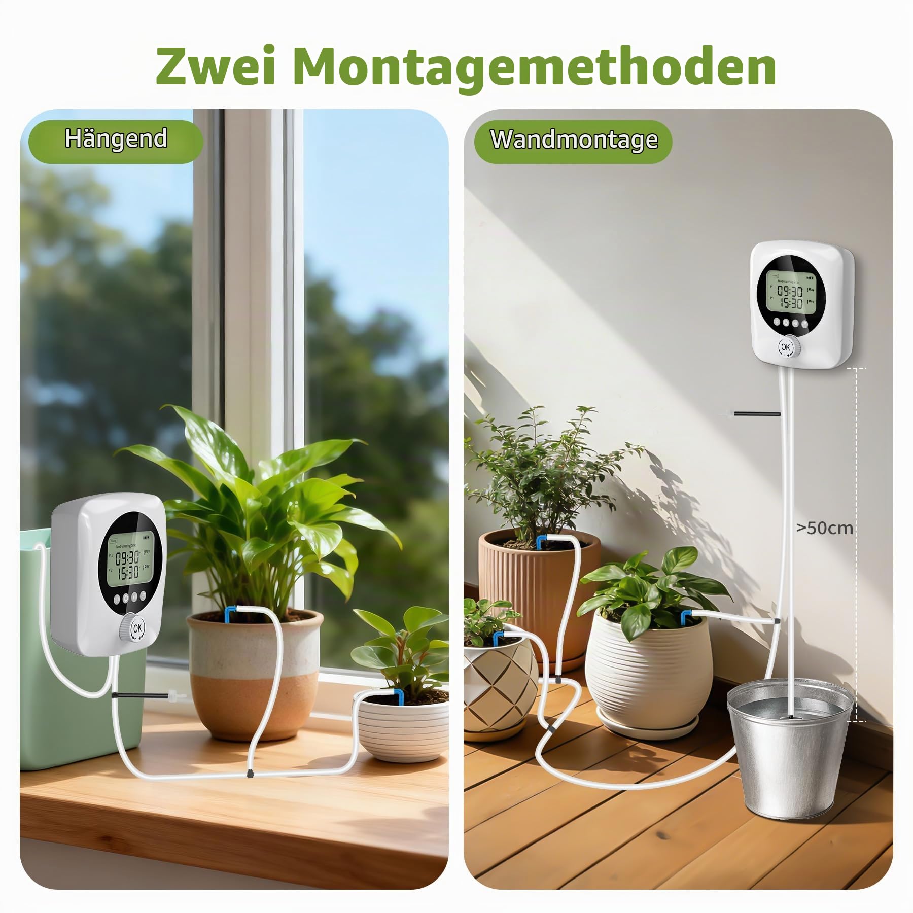 Forever Speed Automatische Bewässerungssystem Indoor mit Doppelte Pumpe für 30 Topfpflanzen, 4400 mAh Wiederaufladbar Bewässerungssystem Zimmerpflanzen für Indoor, Balkon