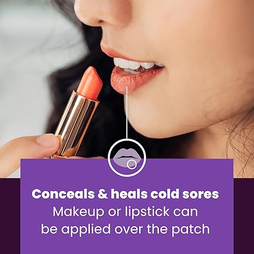 Miniatura 4 de Mederma Discreto parche curativo para el herpes labial, paquete doble para proteger y ocultar el herpes labial (30 parches)