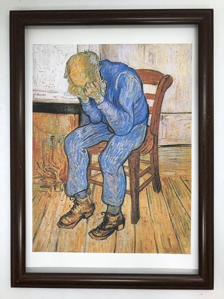 Amazon.co.jp: フィンセント・ファン・ゴッホ 悲しむ老人 A4