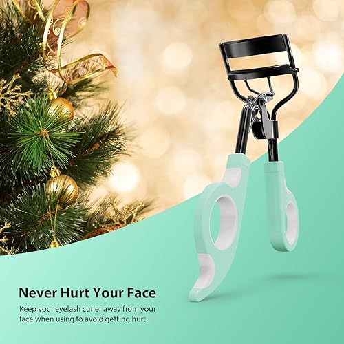 Miniatura 2 de Kaasage Rizador de pestañas con almohadillas, rizador de pestañas con 5 almohadillas de repuesto de silicona adicionales, logra rizos perfectos en 5