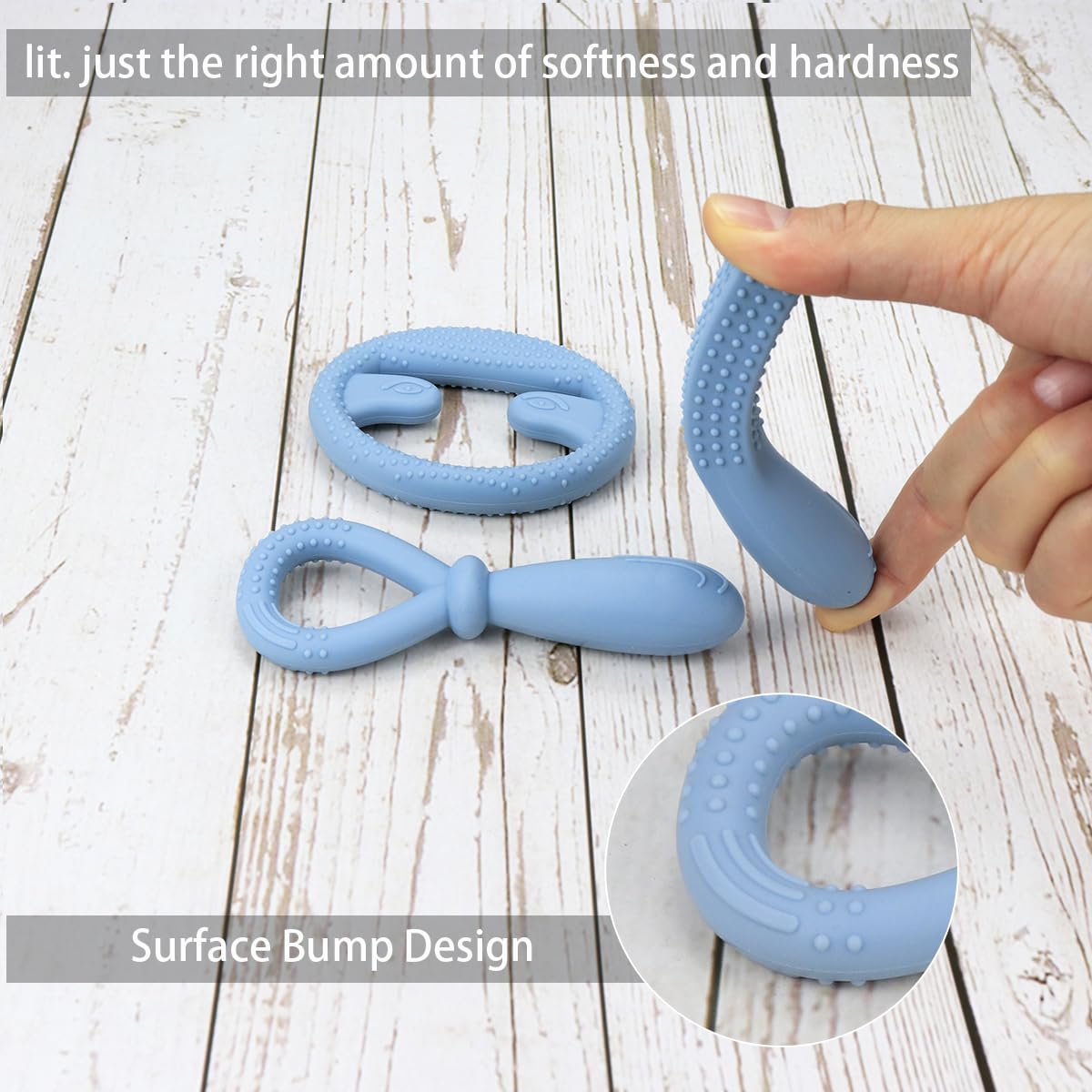 Confezione da 2 giocattoli sensoriali da masticare in silicone