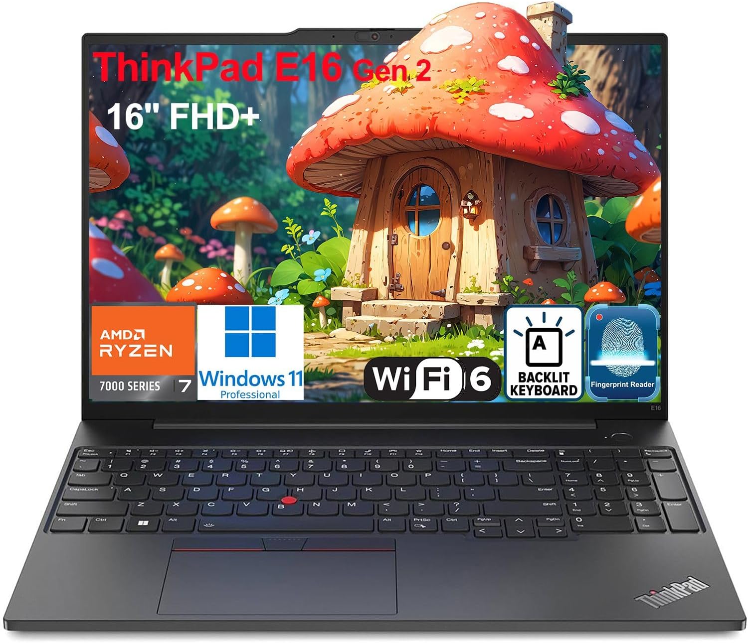 Lenovo ThinkPad E16 G2 16″ FHD+ Business Laptop Computer, AMD Octa-Core Ryzen 7 …