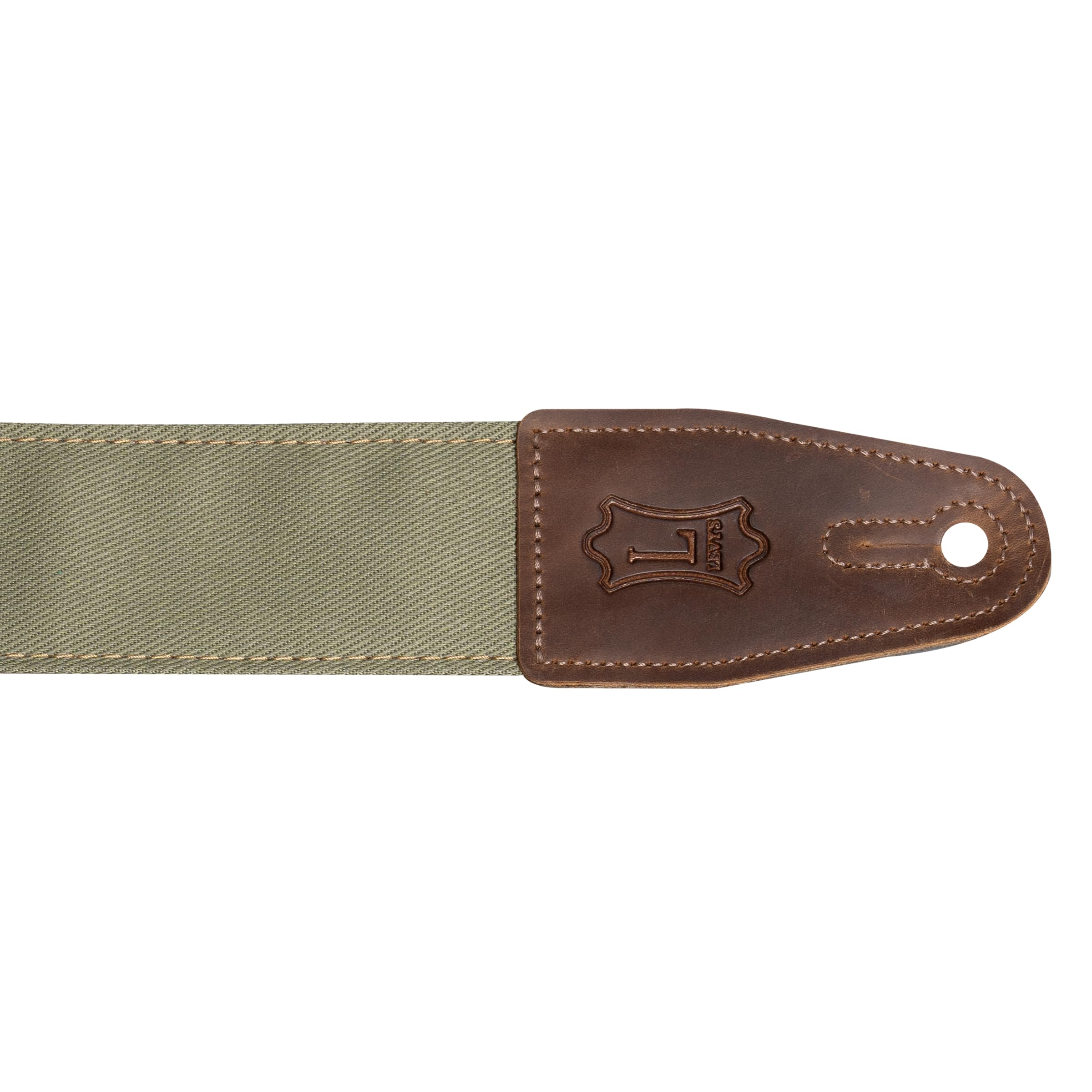 Levy's Correa para guitarra Leathers Denim Series con extremos de piel auténtica