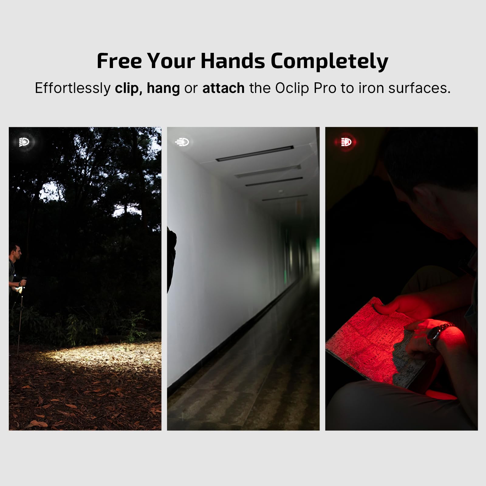 OLIGHT Oclip Pro Luce di Emergenza a Clip Mini Torcia 500LM IPX6 Compatto e Leggero Tre Sorgenti Luminose per l'Illuminazione Quotidiana e le Luci di Segnalazione di Sicurezza (Arancione)