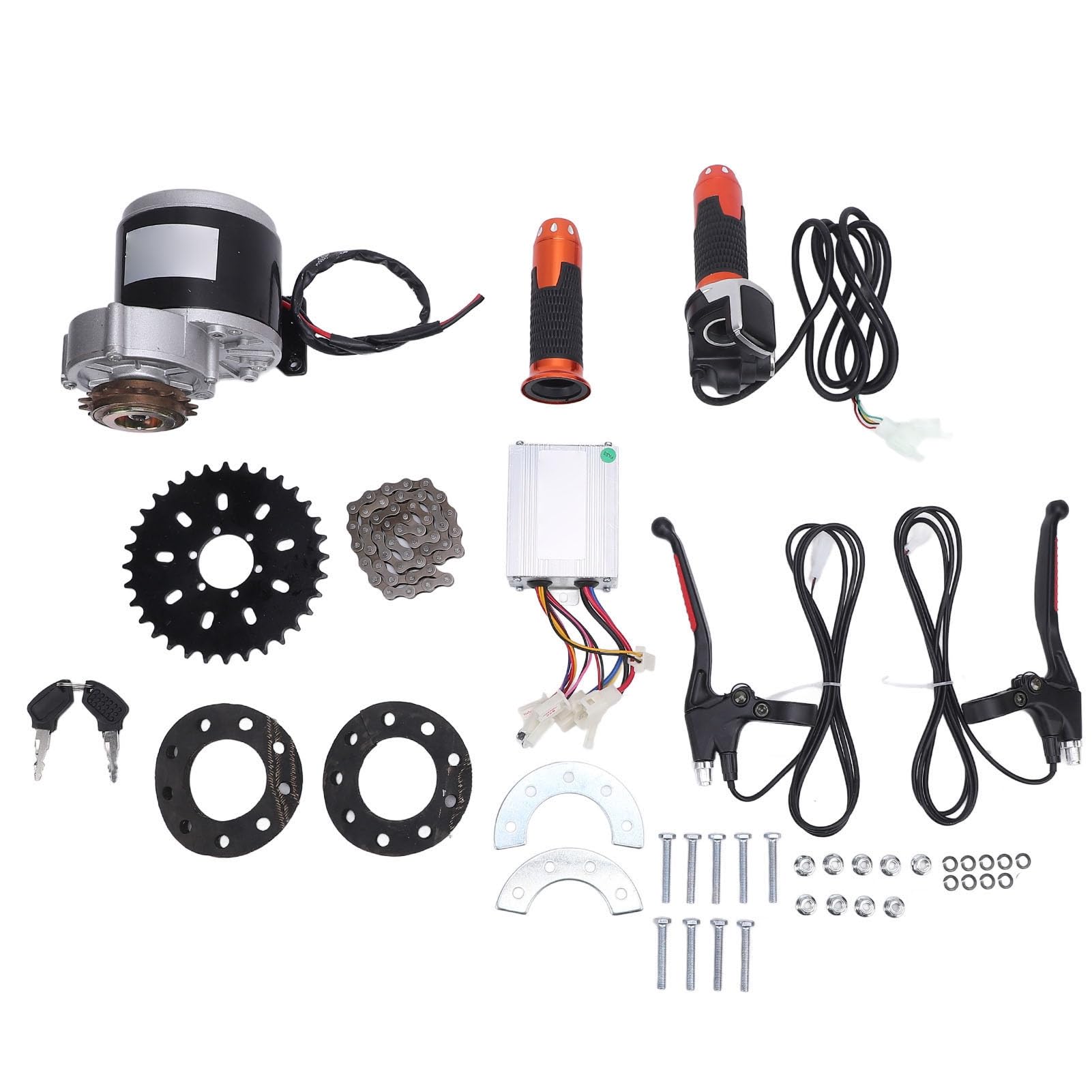 Jiawu Zestaw Silnika Redukcyjnego o Wysokiej Wydajności 12 V 350 W do Skutera Elektrycznego, Modyfikacja DIY, Korpus ze Stopu Aluminium, do Rowerów Elektrycznych, Mini Motocykli