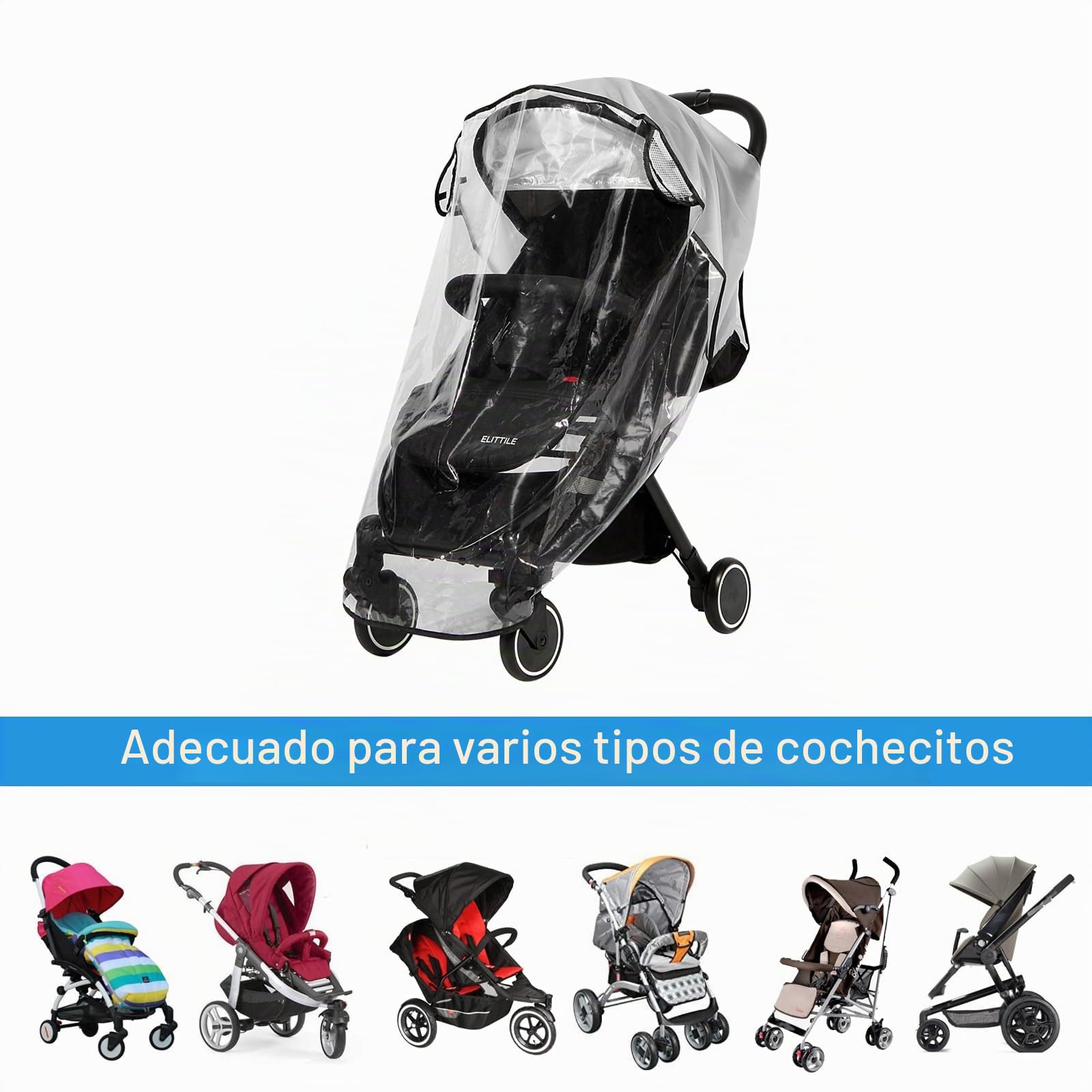 Plastico Lluvia Silla Paseo Universal - Burbuja Lluvia Universal Silla Paseo - Material transparente de EVA: a prueba de viento, a prueba de lluvia, a prueba de nieve