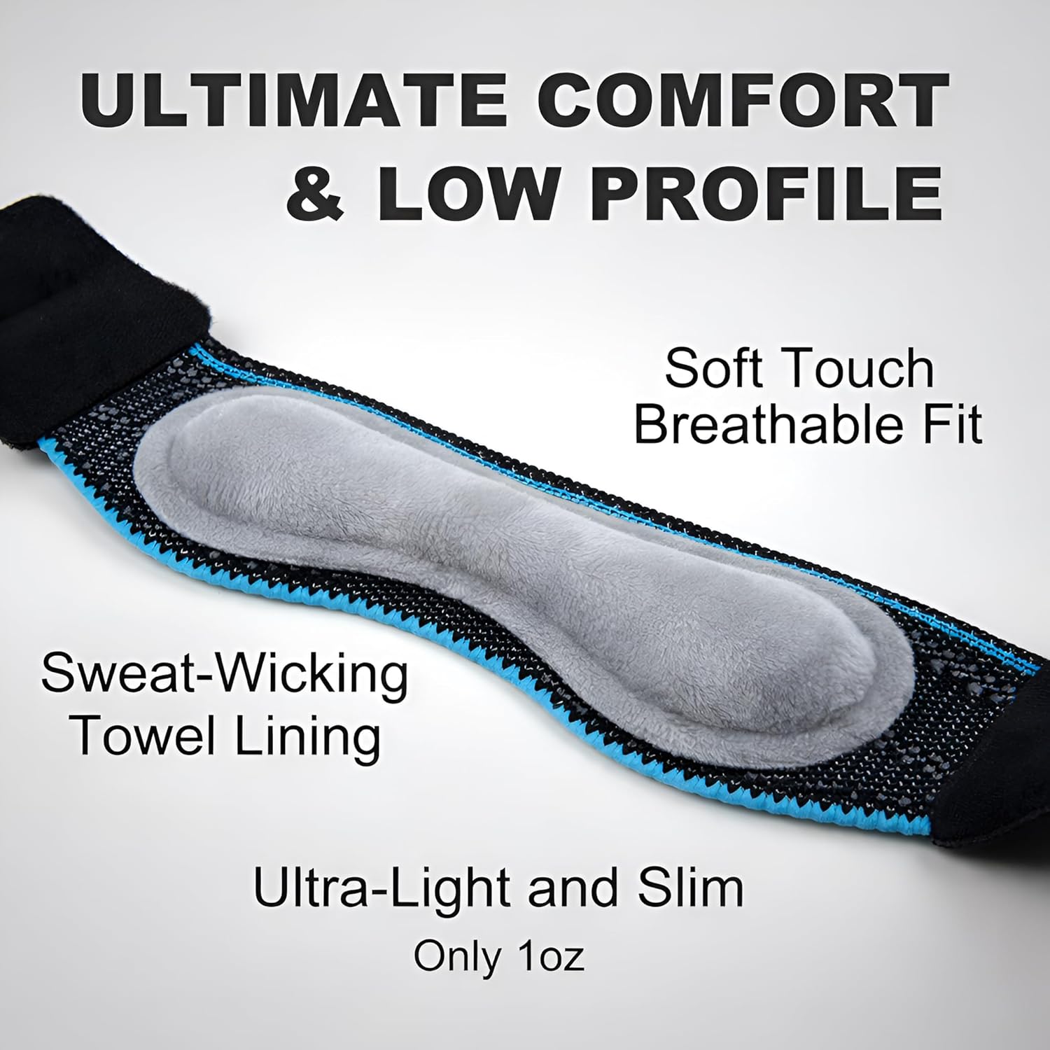 Patella Tendon Support Strap 2 Pack – Knee Pain Relief, Adjustable Non-Slip Knee Brace for Running, Hiking, Sports – One Size, 7 Colors - Dark Blue
