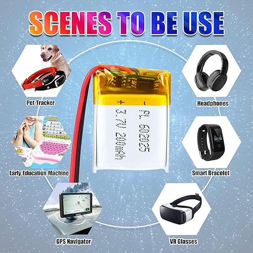 Miniatura 7 de 10X 3.7V 200mAh 602025 Lipo batería recargable de polímero de litio ion batería con PH2.0.000 in JST conector