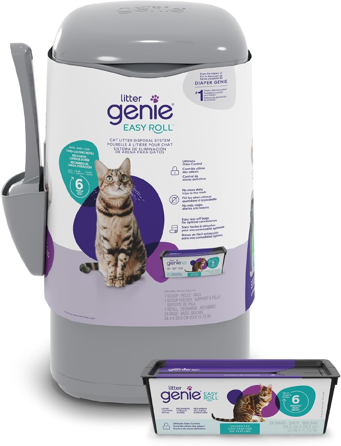 Litter Genie Easy Roll Cat Litter Disposal Pail