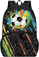 Vista 97 de American Flag Fire Galaxy Pattern Kids Backpack for Boys Girls Elementary Students Bookbag Middle School Bag Lightweight Children Travel Bag