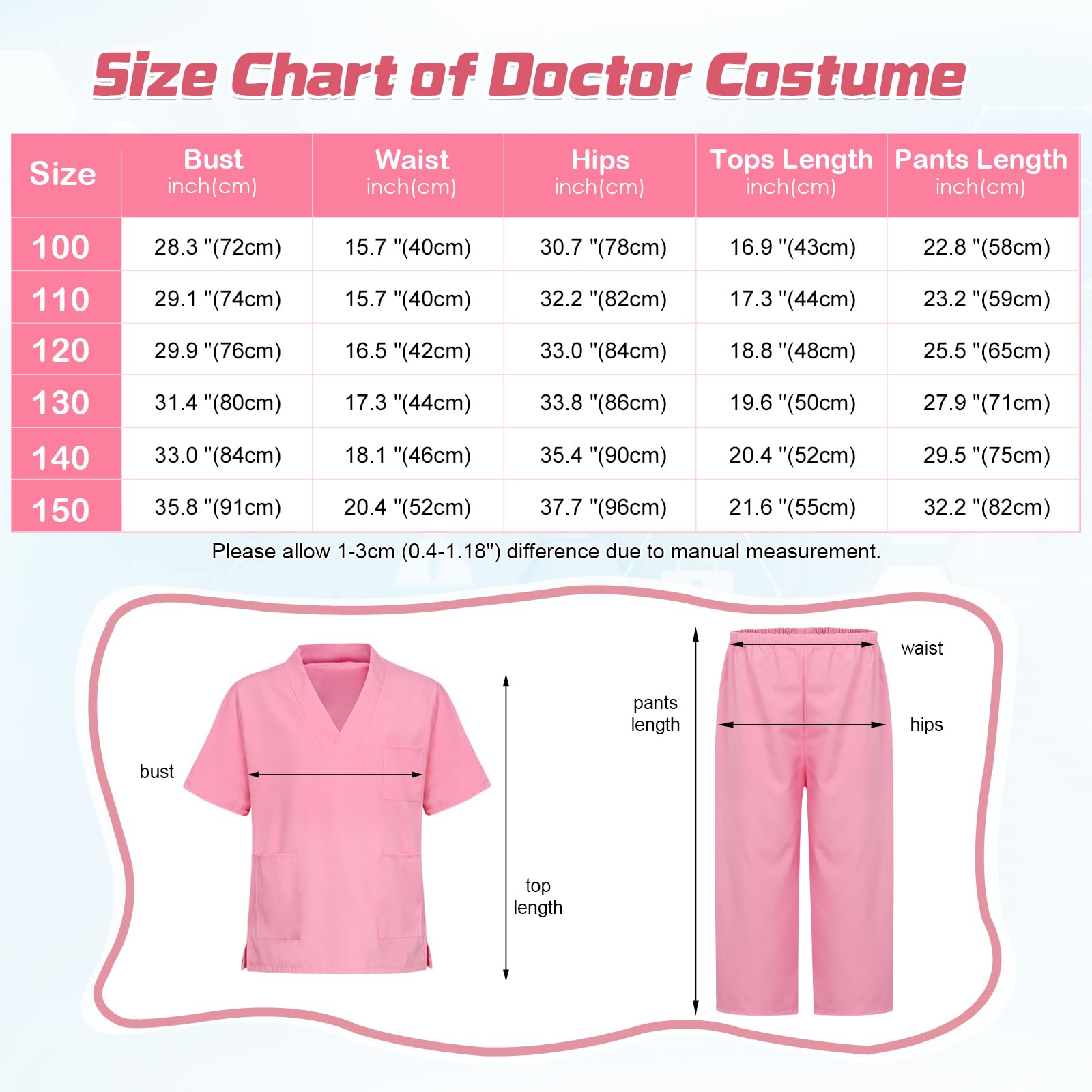 KumSoomliy Doctors Set for Kids Science Costume for Kids Toddler Dress Up Nurse Costume Doctor Lab Outfits Age 3-4Y - Image 4
