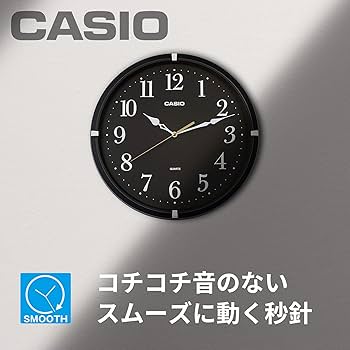 Amazon.co.jp: CASIO(カシオ) 掛け時計 ブラック 直径33.1cm