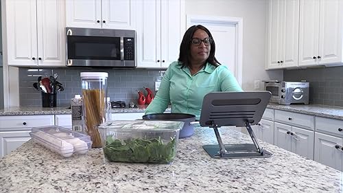 Miniatura 8 de Soporte giratorio para laptop para escritorio, soporte ajustable para laptop para escritorio con rotación de 360, elevar, inclinar, rotar, elevador