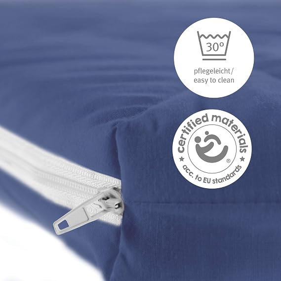 Roba - 0269 Matelas de Lit Voyage Bleu Fonce 120 x 60 cm